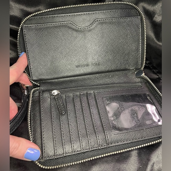Michael Kors black wristlet wallet. Used. - Picture 2 of 3